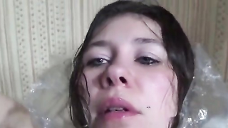 Human ashtray gets pissed on