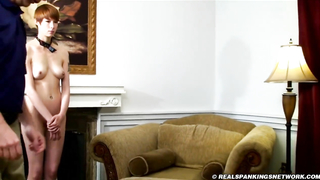 REAL SPANKINGS NETWORK - Lilly white ASS turns into a SCARLET RED ASS